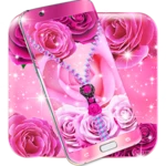 Logo of Lock screen zipper pink rose android Application 